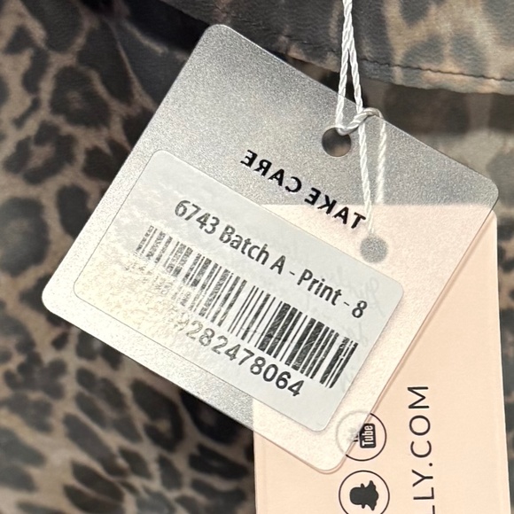 Oh Polly - Draped Neck A-Line Mini Dress in Grey Print - Picture 2 of 4